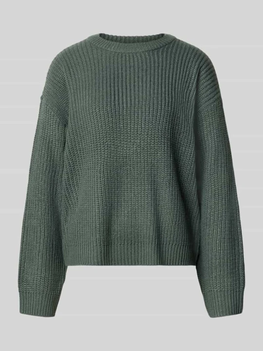 Zdjęcie produktu sweter o kroju regular fit z okrągłym dekoltem model 'LEA' Vero Moda Trzcinowy