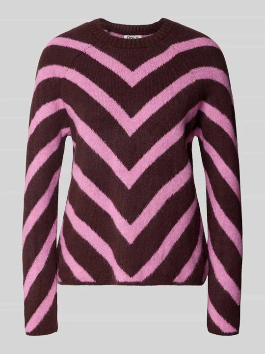 Zdjęcie produktu Sweter o kroju boxy fit z raglanowymi rękawami model 'ELIZA' Only Bordowy