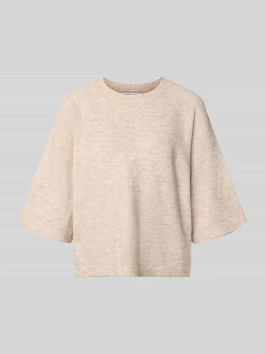 Zdjęcie produktu sweter o kroju regular fit z rękawami o dł. 3 / 4 model 'SIMONI' Only Piaskowy melanż