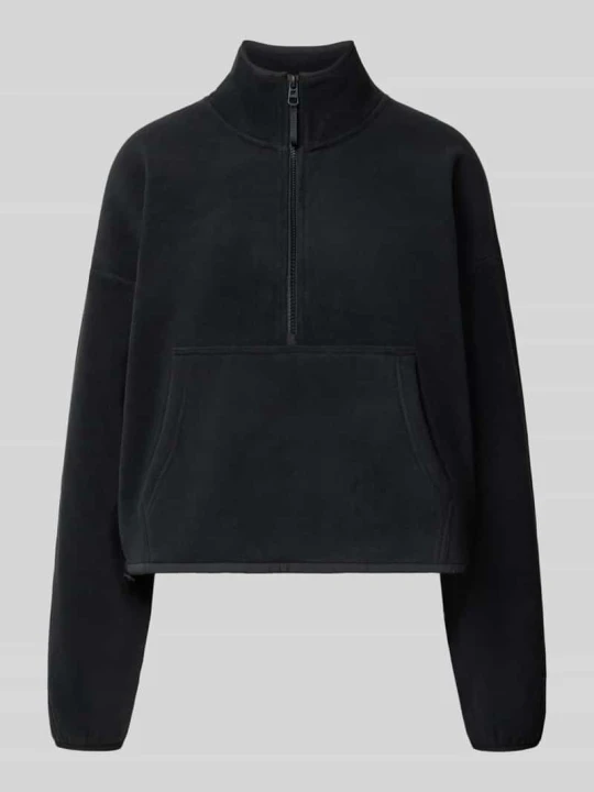 Zdjęcie produktu sweter o kroju relaxed fit kołnierz zapinany model 'Polar' Fabletics Czarny