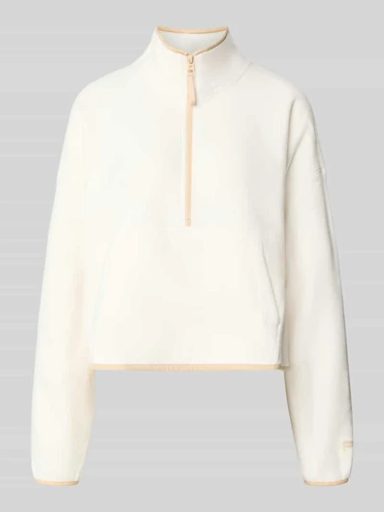 Zdjęcie produktu sweter o kroju relaxed fit kołnierz zapinany model 'Polar' Fabletics Złamany biały