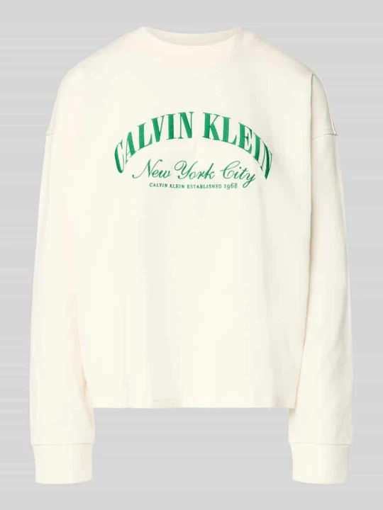 Zdjęcie produktu Sweter o kroju relaxed fit z czystej bawełny Calvin Klein Złamany biały