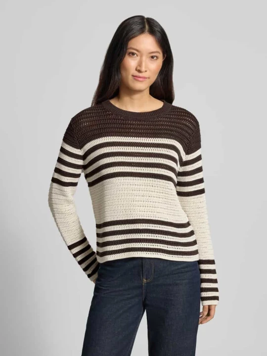 Zdjęcie produktu Sweter o kroju relaxed fit z czystej bawełny model 'LESLEY' BRAX Ciemnobrązowy