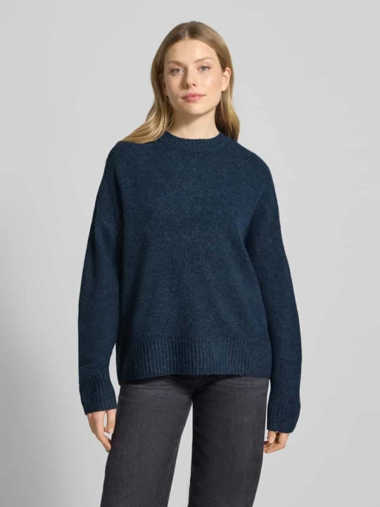 Zdjęcie produktu Sweter o kroju relaxed fit z domieszką wełny model 'BOOM' Vero Moda Granatowy melanż