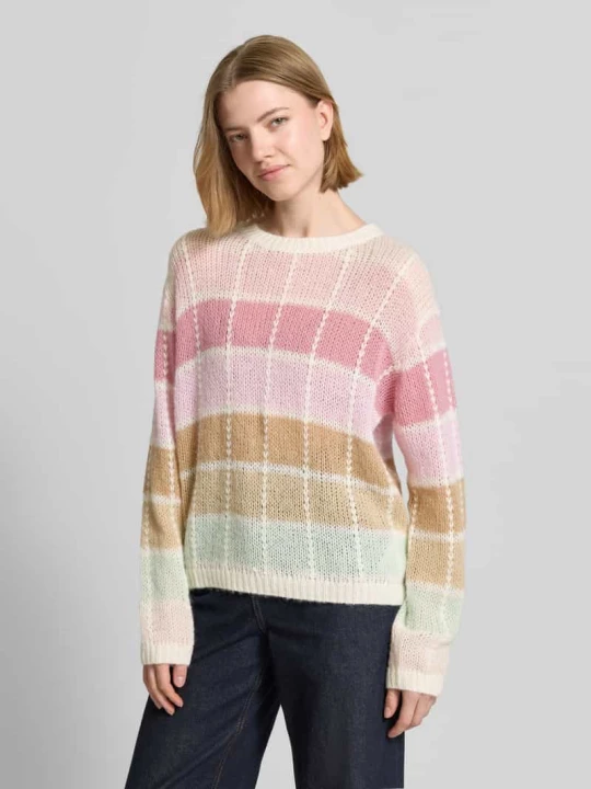 Zdjęcie produktu Sweter o kroju relaxed fit z domieszką alpaki JOOP! Jasnoróżowy