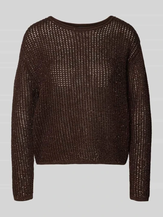 Zdjęcie produktu Sweter o kroju relaxed fit z domieszką mieszanki wełny i alpaki s.Oliver Ciemnobrązowy