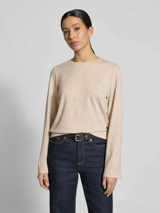 Zdjęcie produktu Sweter o kroju relaxed fit z domieszką wiskozy model 'Samike' Opus Jasnobrązowy