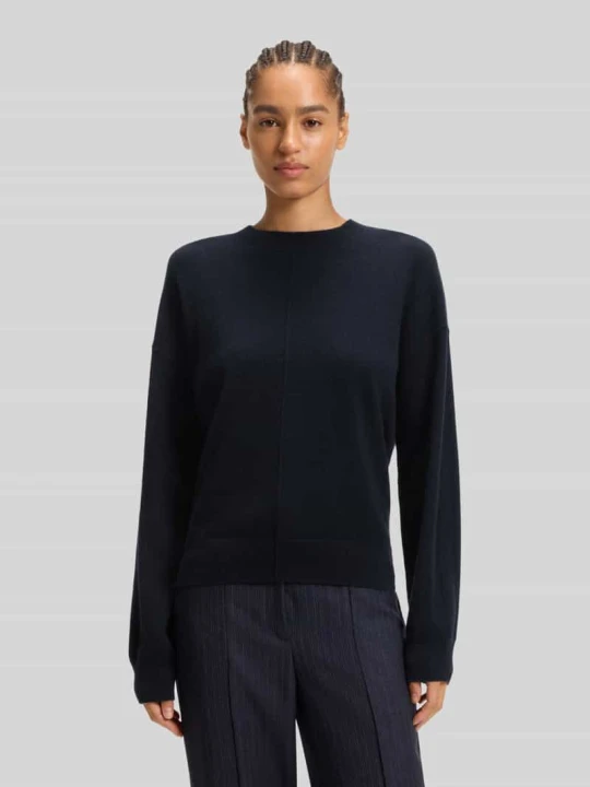 Zdjęcie produktu Sweter o kroju relaxed fit z dzianiny z czystego kaszmiru model ‘FASCONA’ Boss Granatowy