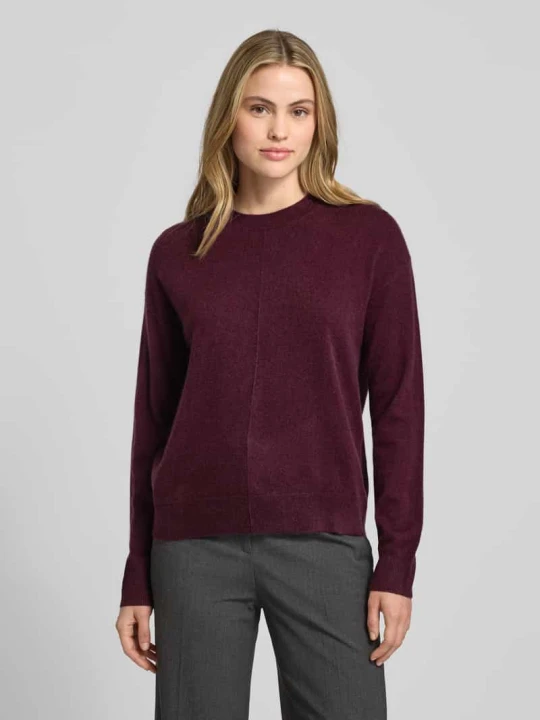 Zdjęcie produktu Sweter o kroju relaxed fit z dzianiny z czystego kaszmiru model ‘FASCONA’ Boss Bordowy