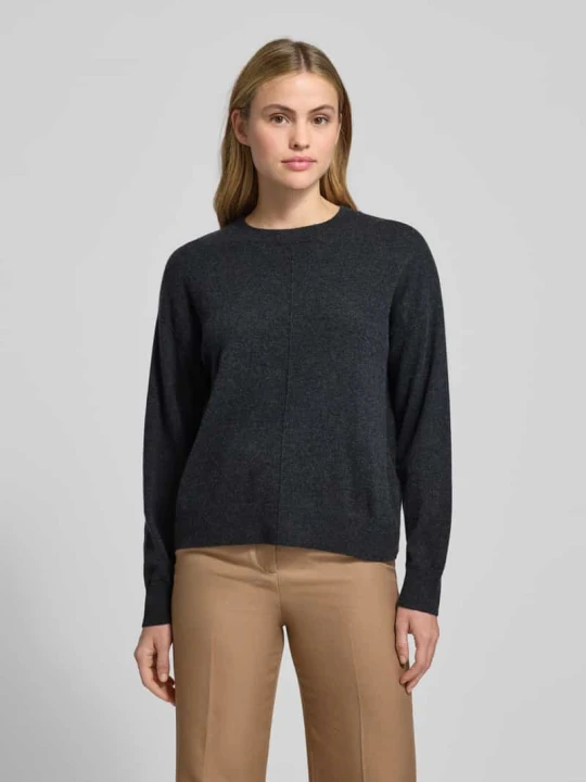 Zdjęcie produktu Sweter o kroju relaxed fit z dzianiny z czystego kaszmiru model ‘FASCONA’ Boss Czarny