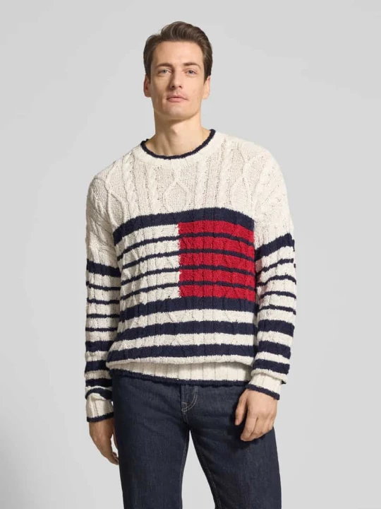 Zdjęcie produktu Sweter z dzianiny o kroju relaxed fit z czystej bawełny Tommy Hilfiger Złamany biały