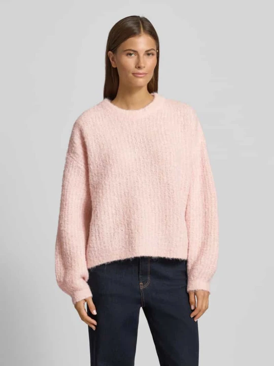 Zdjęcie produktu Sweter o kroju relaxed fit z dzianiny z dodatkiem wełny model ‘CARMEN’ Vero Moda Różowy