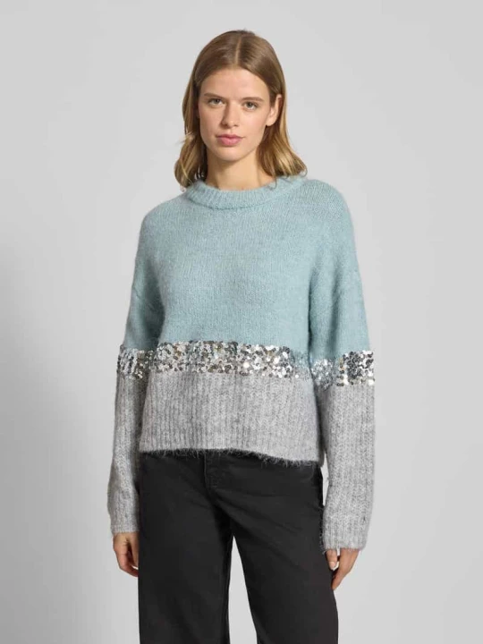 Zdjęcie produktu Sweter o kroju relaxed fit z dzianiny z dodatkiem wełny model ‘MAINE’ Only Trzcinowy