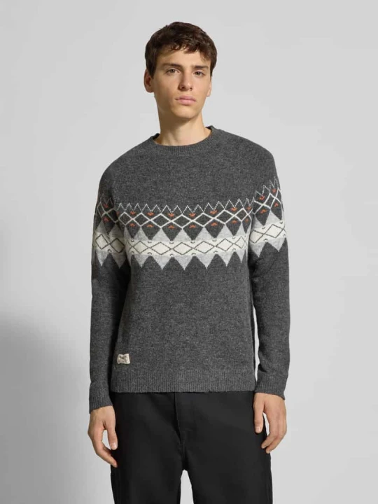 Zdjęcie produktu Sweter o kroju relaxed fit z dzianiny z dodatkiem wełny model ‘PRESLEY’ Pepe Jeans Ciemnoszary