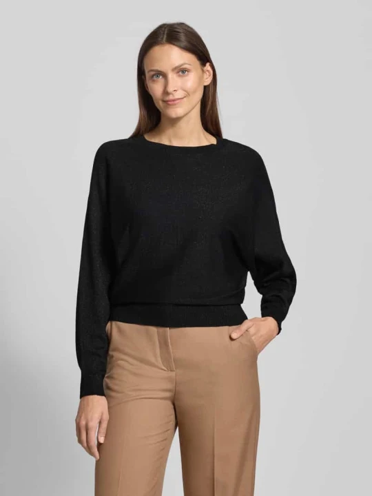 Zdjęcie produktu Sweter o kroju relaxed fit z dzianiny z mieszanki wiskozy model ‘HAPPYGLITTER’ Vero Moda Czarny