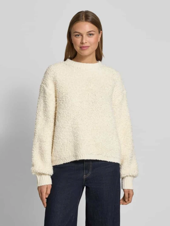 Zdjęcie produktu Sweter w kroju relaxed fit w imitacji bouclé z dodatkiem wełny Model 'Telena' Someday Écru