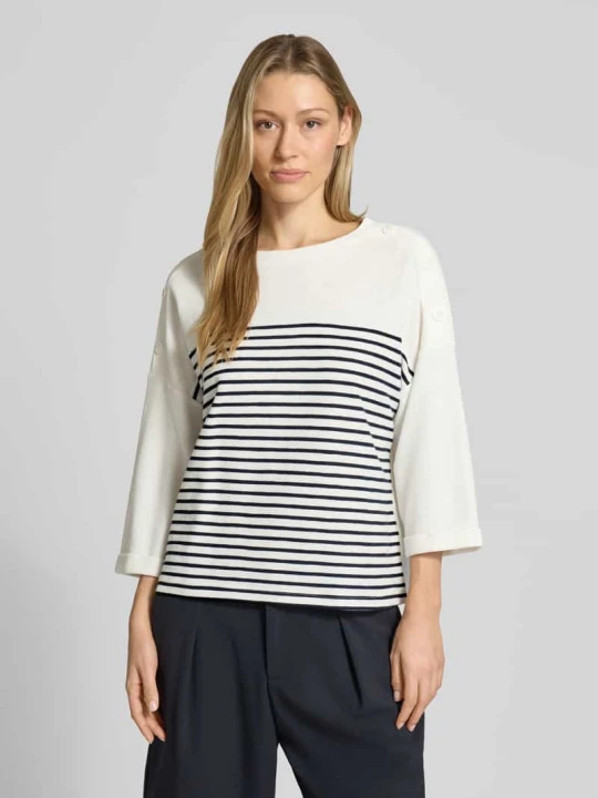 Zdjęcie produktu Sweter o kroju relaxed fit z Mieszanka bawełny ekologicznej Tom Tailor Granatowy