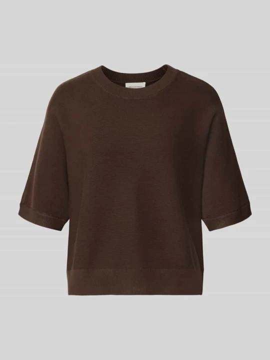 Zdjęcie produktu Sweter o kroju relaxed fit z mieszanka wiskozy model 'Thamira' MSCH Copenhagen Średniobrązowy