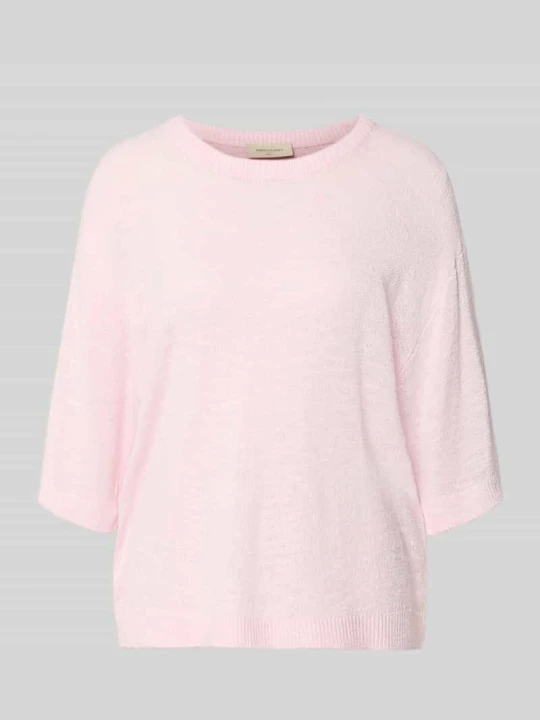 Zdjęcie produktu Sweter o kroju relaxed fit z mieszanka wiskozy model 'Vicki' Freequent Jasnoróżowy