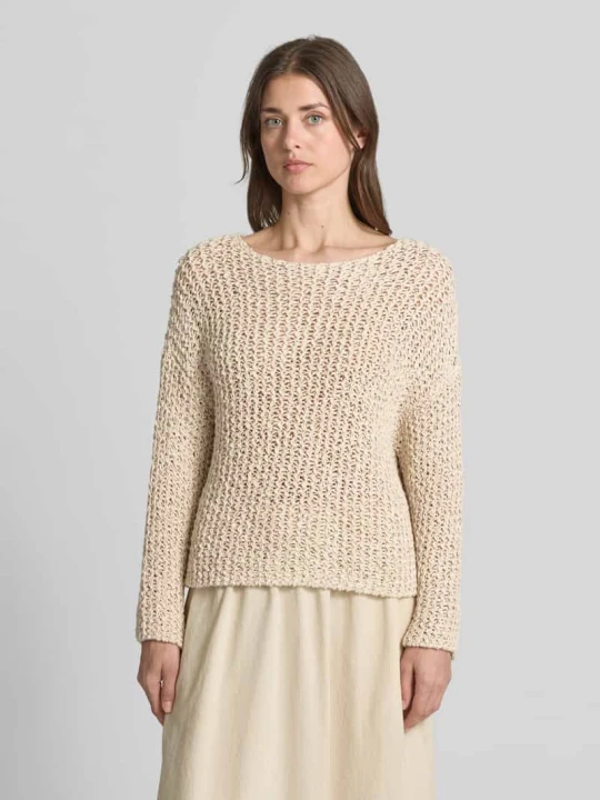 Zdjęcie produktu Sweter o kroju relaxed fit z mieszanki bawełny Marc O'Polo Kamienny