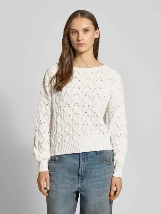 Zdjęcie produktu Sweter z mieszanki bawełny o kroju relaxed fit model 'BRYNN' Only Piaskowy
