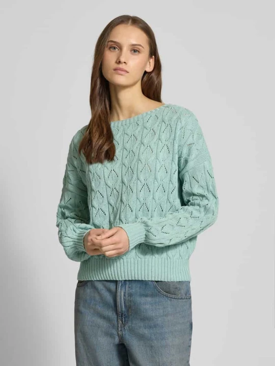 Zdjęcie produktu Sweter z mieszanki bawełny o kroju relaxed fit model 'BRYNN' Only Trzcinowy