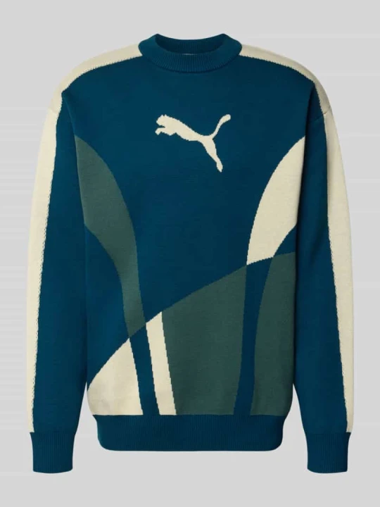 Zdjęcie produktu Sweter o kroju relaxed fit z mieszanki bawełny Puma Petrol