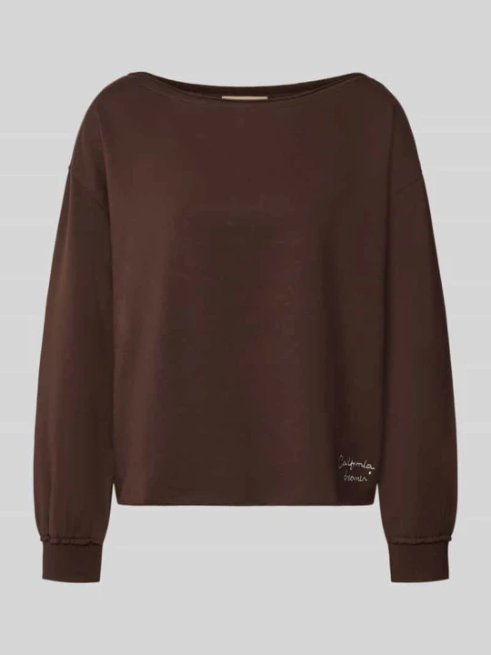 Zdjęcie produktu Sweter o kroju relaxed fit z mieszanki bawełny Smith & Soul Ciemnobrązowy