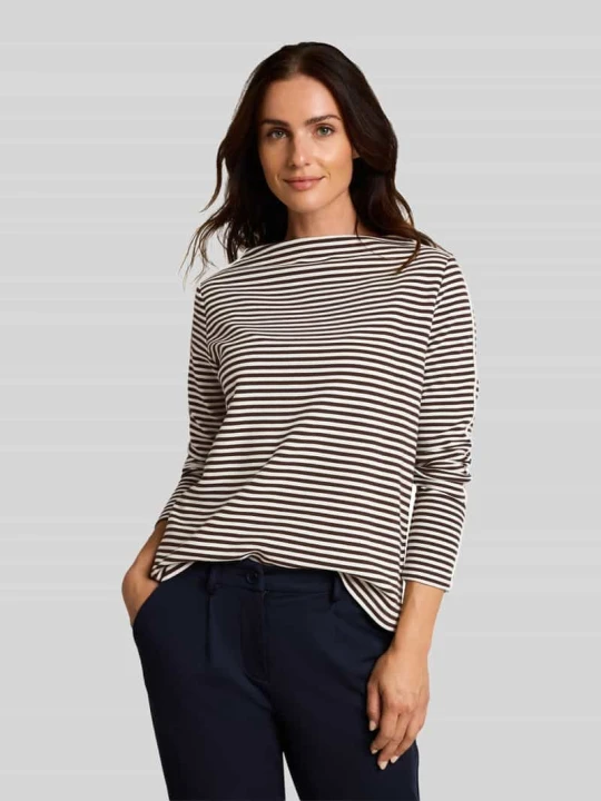 Zdjęcie produktu Sweter o kroju relaxed fit z mieszanki bawełny Tom Tailor Ciemnobrązowy