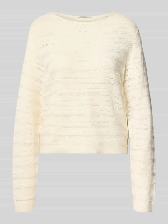 Zdjęcie produktu Sweter o kroju relaxed fit z mieszanki bawełny Tom Tailor Złamany biały