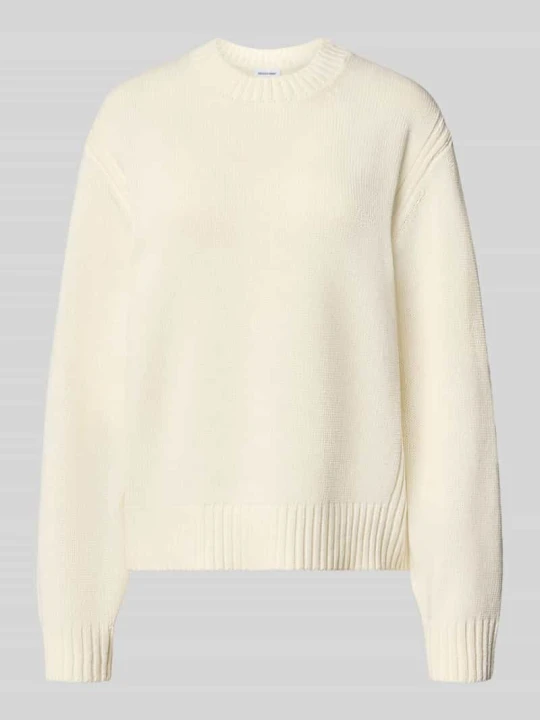 Zdjęcie produktu Sweter o kroju relaxed fit z mieszanki bawełny w imitacji dzianiny Noisy May Złamany biały