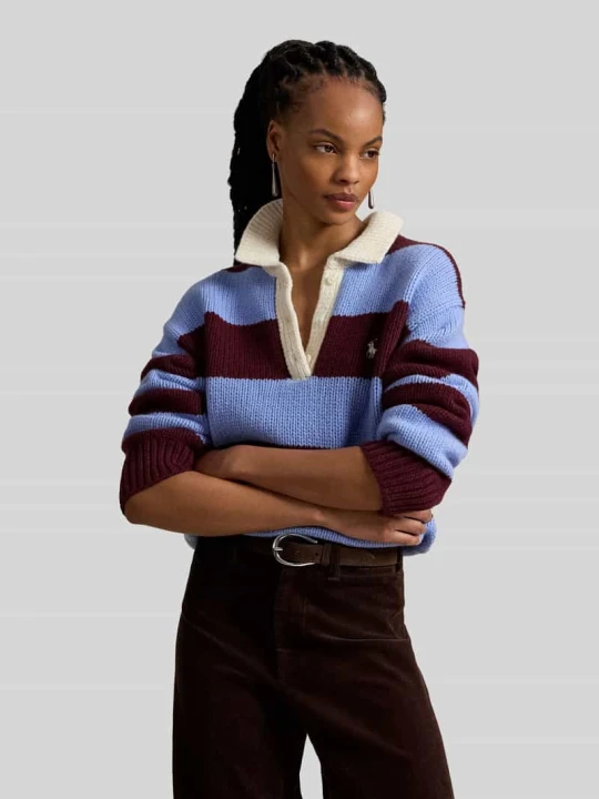 Zdjęcie produktu Sweter o kroju relaxed fit z mieszanki wełny Polo Ralph Lauren Jasnoniebieski