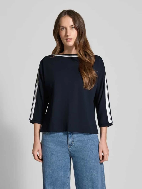Zdjęcie produktu Sweter z mieszanki wiskozy o kroju relaxed fit model 'Kelva' Someday Granatowy