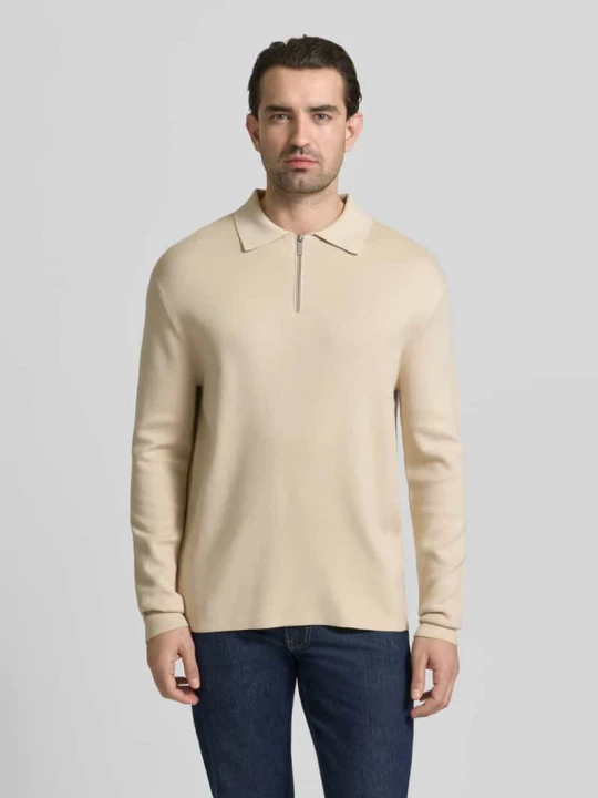 Zdjęcie produktu Sweter o kroju relaxed fit z mieszanki wiskozy Model 'TELLER' Selected Homme Beżowy