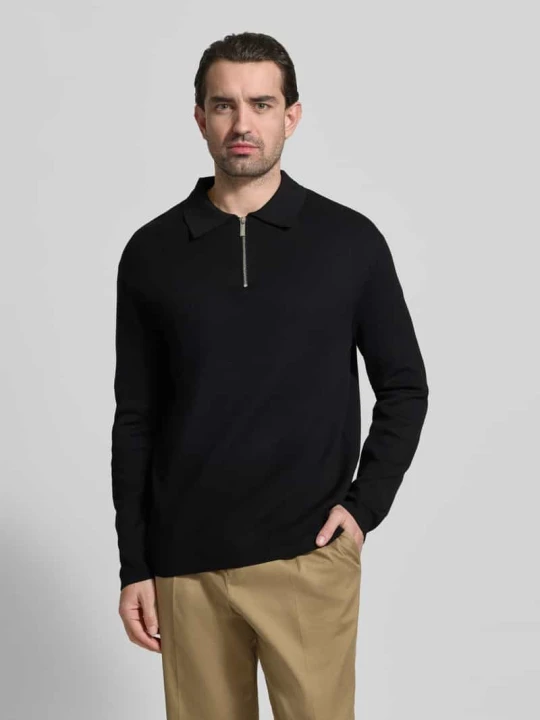 Zdjęcie produktu Sweter o kroju relaxed fit z mieszanki wiskozy Model 'TELLER' Selected Homme Czarny