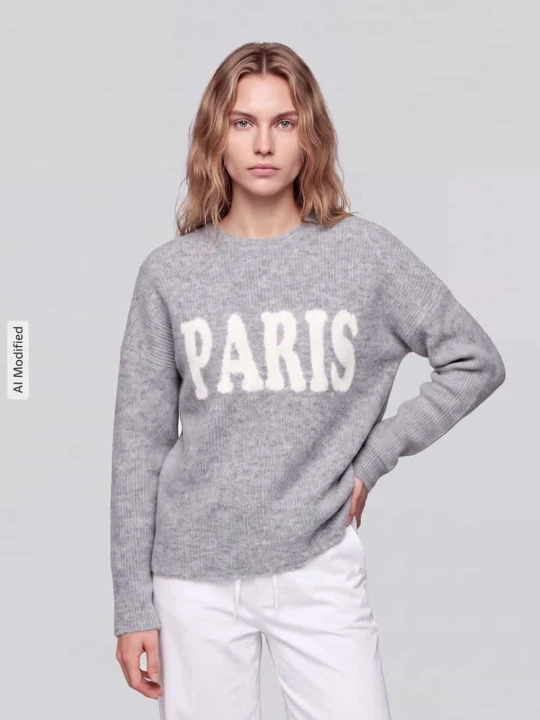 Zdjęcie produktu Sweter o kroju relaxed fit z dodatkiem wełny model 'JERICO' Only Jasnoszary melanż