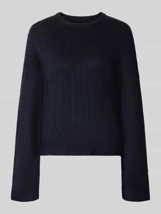 Zdjęcie produktu sweter o kroju relaxed fit z okrągłym dekoltem model 'SIMONI' Only Granatowy