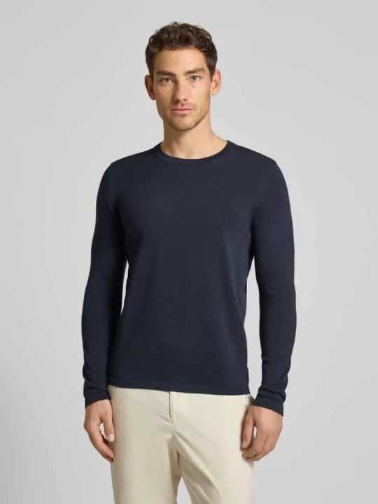 Zdjęcie produktu Sweter o kroju slim fit w stylu dzianiny model 'Mino' Drykorn Ciemnoniebieski
