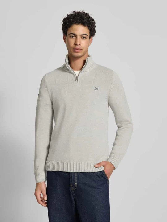 Zdjęcie produktu Sweter o kroju slim fit w dzianinowym wyglądzie Superdry Średnioszary