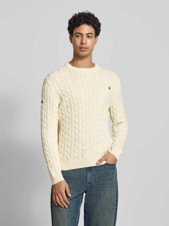 Zdjęcie produktu Sweter o kroju slim fit w dzianinowym wyglądzie Superdry Écru