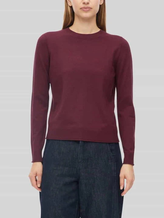 Zdjęcie produktu Sweter o kroju slim fit z mieszanki wiskozy s.Oliver Bordowy