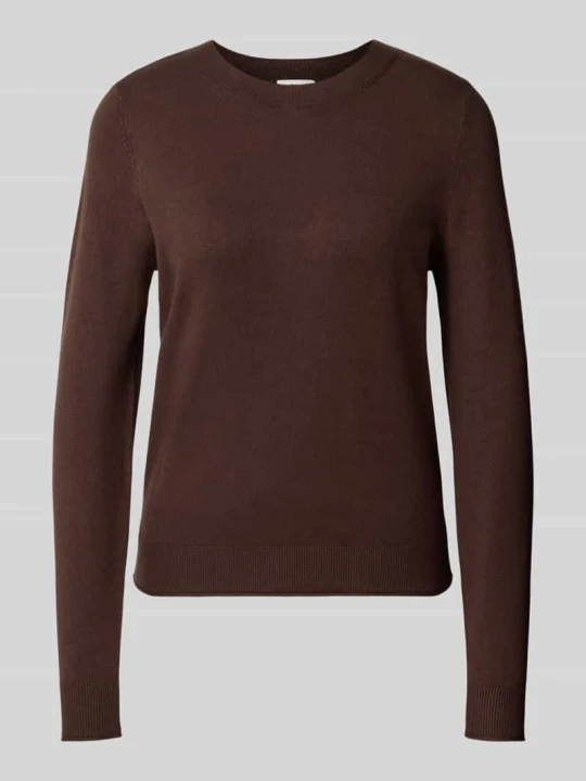 Zdjęcie produktu Sweter o kroju slim fit z mieszanki wiskozy s.Oliver Ciemnobrązowy
