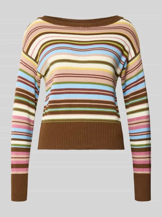 Zdjęcie produktu Sweter o luźnym kroju z czystej bawełny model 'ZINNIA' Weekend Max Mara Średniobrązowy