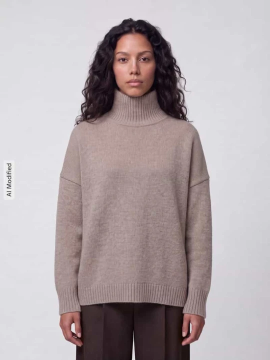 Zdjęcie produktu Sweter o luźnym kroju z czystej wełny model 'BORGIA' Weekend Max Mara Beżowy