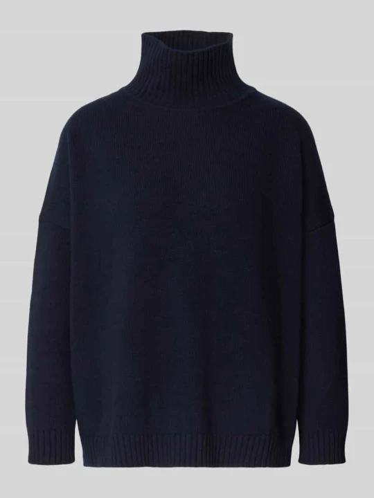 Zdjęcie produktu Sweter o luźnym kroju z czystej wełny model 'BORGIA' Weekend Max Mara Ciemnoniebieski