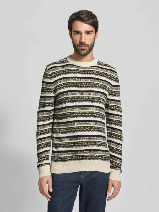 Zdjęcie produktu Luźny sweter z dzianiny z czystej bawełny Barbour Złamany biały
