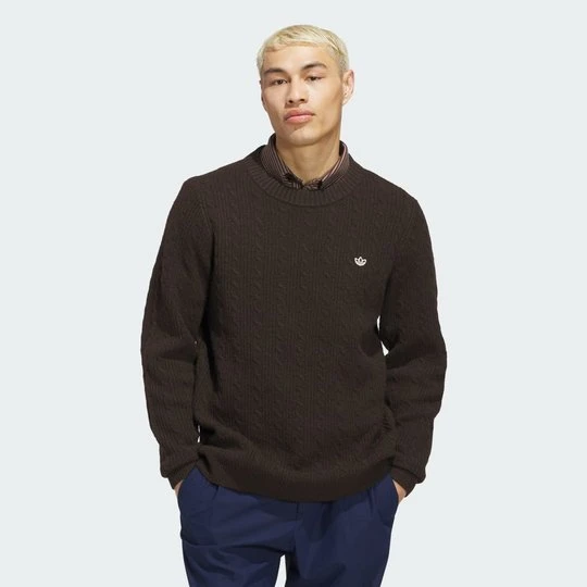 Zdjęcie produktu Sweter Originals z dzianiny warkoczowej Adidas Dark Brown