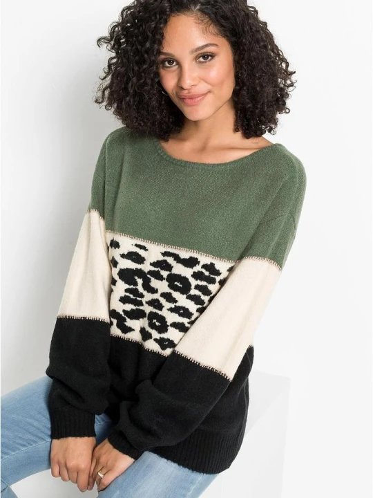 Zdjęcie produktu Sweter oversize BonPrix czarny