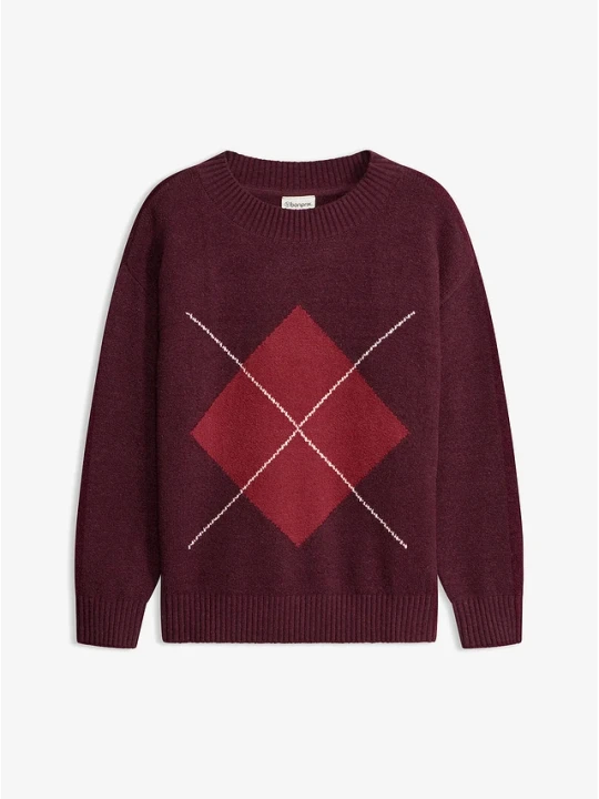 Zdjęcie produktu Sweter oversize BonPrix czerwony