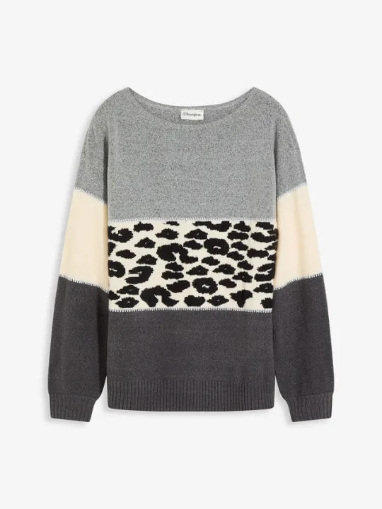 Zdjęcie produktu Sweter oversize BonPrix szary